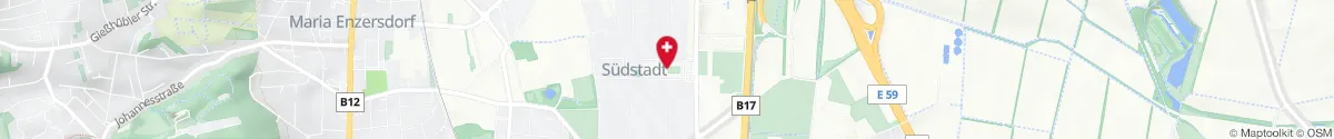 Kartendarstellung des Standorts für Südstadt-Apotheke in 2344 Maria Enzersdorf
